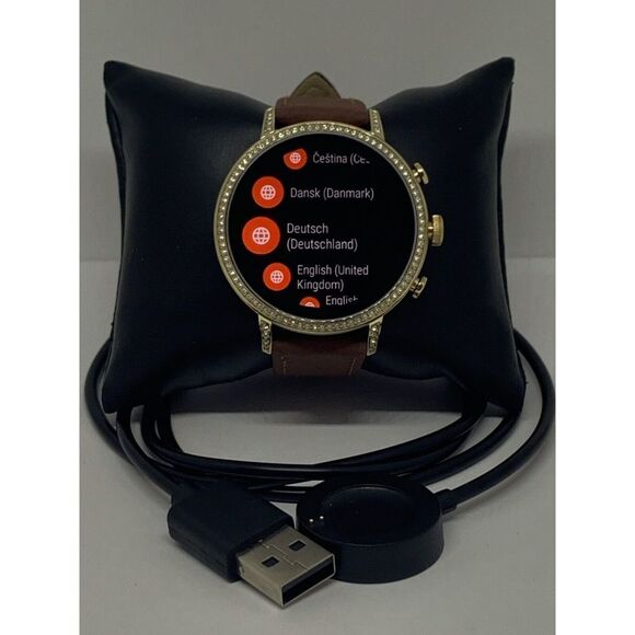 Fossil Gen 4 Authentic Digital Dial Smart Watch Custom Band FTW6012 QT420 - Picture 1 of 12